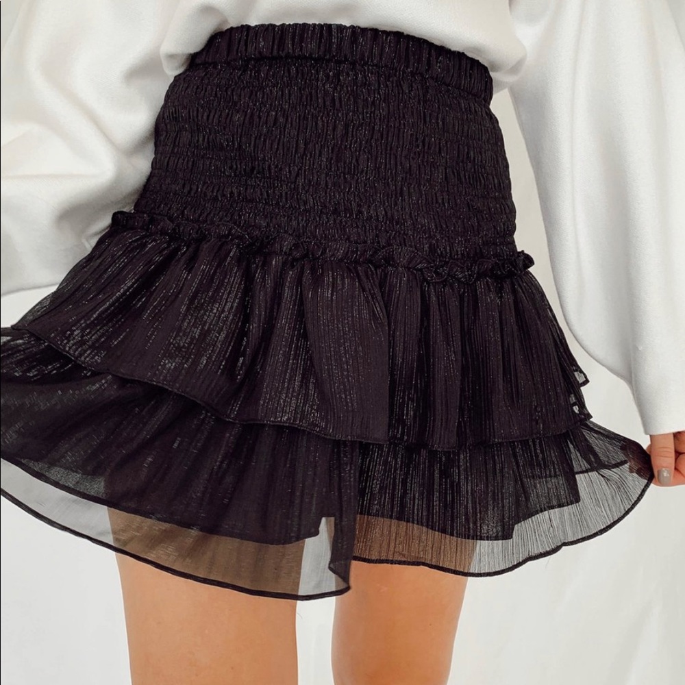 Black Sparkle Vestique Skirt